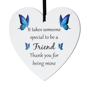 It takes someone special to be Friend Herz -9cm handbemaltes kleines Holzherz - Bild 1 von 1
