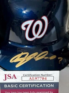 DYLAN CREWS WASHINGTON NATIONALS #1 PROSPECT SIGNED BASEBALL MINI HELMET JSA COA - Picture 1 of 4
