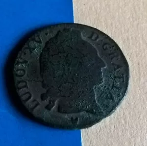 Pièce de Monnaie Louis XV de Gratia 1768 Tête Laurée à Droite Sol - Foto 1 di 2