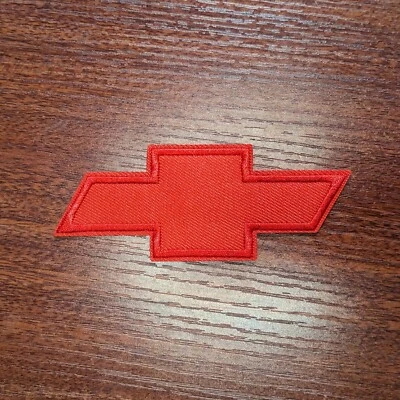 Chevy Red Patch Chevrolet Cars Trucks General Motors Embroidered Iron On 1.5x4" - Image 1 of 3