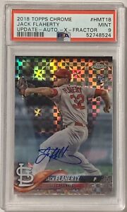 Jack Flaherty 2018 Topps Chrome Update Xfractor Auto PSA 9 /125 RC Cardinals