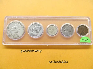1950 Silver Birth year set 5 coins (other years also) - Picture 1 of 2