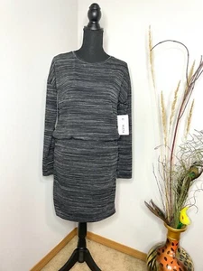 Athleta Avenue Long Sleeve Dress Black and Gray - Small - Picture 1 of 7