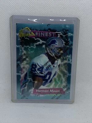 1995 Topps Finest Refractor Herman Moore Detroit Lions #268 - Image 1 of 2