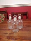 🔥3 Clear Glass Bottles Crafting Halloween Potions Weddings Princess 