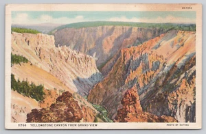 Cartolina Il Canyon di Yellowstone da Grandview Parco di Yellowstone - Foto 1 di 2