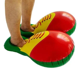 INFLATABLE CLOWN SHOES - Pefect for clowing around in! Circus Costume Prop Gag - Picture 1 of 13