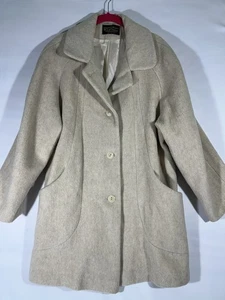 Vintage Michelle Francis 80’s WOOL BLEND WOMEN COAT XL CREAM - Bild 1 von 16