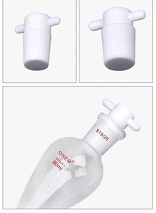 Tapón PTFE de vidrio químico estándar 14-29# cristalería adaptador laboratorio - Imagen 1 de 10