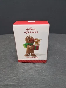 ❤️ Hallmark Andenken Ornament 2014 Küsse für Kacey Lebkuchenmann Rentier - Bild 1 von 7