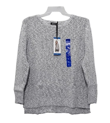 Buffalo David Bitton sz:L Women's Long Sleeve Marled Knit Sweater Top Gray - Image 1 of 4