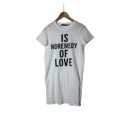 Silvian Heach Women White Short Sleeve Tunic Long T-Shirt S 1727 - Image 1 of 4