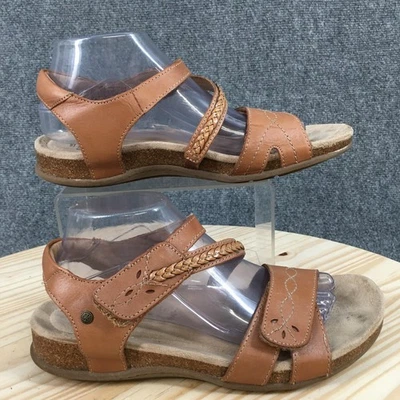 Earth Origins Sandal Womens 9.5M Brown Bria Open Toe Slip On Casual Comfort - Image 1 of 4