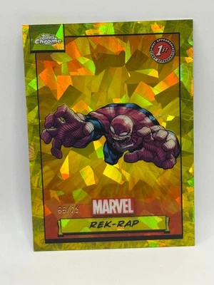 2024 Topps Chrome Marvel Sapphire #41 Rek-Rap Yellow /75 Foto 1 de 2