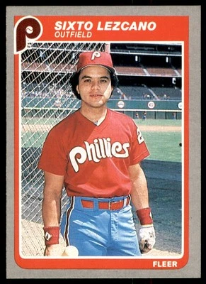 1985 Fleer Sixto Lezcano Philadelphia Phillies #258 - Image 1 of 2
