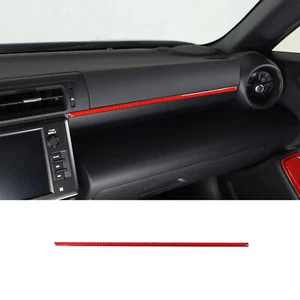 Red Carbon Fiber Passenger Side Trim Sticker Strip Fit For GR86/BRZ 2022-2025 - Picture 1 of 9