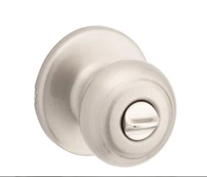 Kwikset Pomello per porta privacy in nichel satinato con serratura Cove - Foto 1 di 5