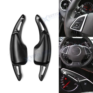 Black Steering Wheel Shift Paddle Shifter Extension For Chevy Camaro 2016-2024 - Picture 1 of 10