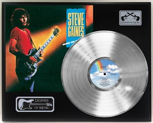 Steve Gains - Exhibición de placa de disco LP plateado One In The Sun - Imagen 1 de 3