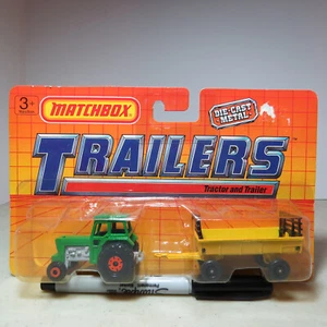 Matchbox Green Tractor &  Yellow Trailer  1/64 MB-32400-P - Picture 1 of 3