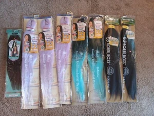 BOBBI BOSS WAVE HAIR EXTENTION LOT OF 8. NEW 54 INCH 18 INCH  - Picture 1 of 9