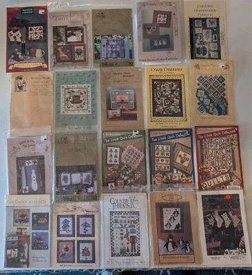 Mixed Lot 20 Uncut Quilt Pattern - Garden Winter Noah Ark Christmas Penguin Bird - Image 1 of 4