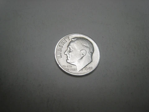 1947-P Roosevelt Silver Dime Cover