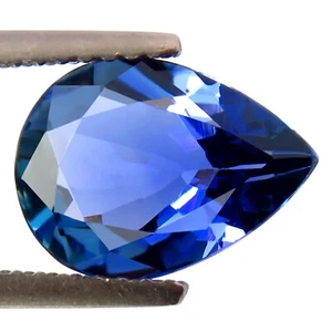 TANZANITE 2.47ct FLAWLESS NATURAL D BLOCK BEST BLUE TANZANITE SPARK HUGE PEAR - Picture 1 of 8