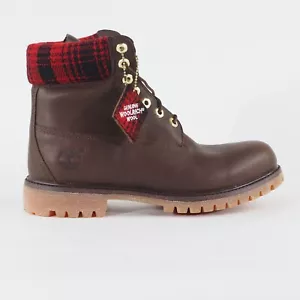 Herren Timberland 6 Zoll Woolrich Braun Leder Wasserdicht Leger Wanderschuhe - Bild 1 von 6