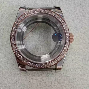 39MM Koperta zegarka Szkło PVD Stalowa ramka Koperta Szafirowe lustro do mechanizmu NH35 - Zdjęcie 1 z 13