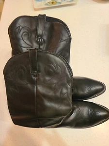 Durango 12" Slouch Western Boots SW540 Black Leather Men's Cowboy Boots 15D - Picture 1 of 6