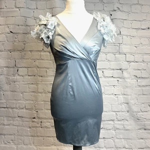 Red Herring Special Edition Silver Grey Cocktail Party Prom Dress UK Size 10 - Picture 1 of 16