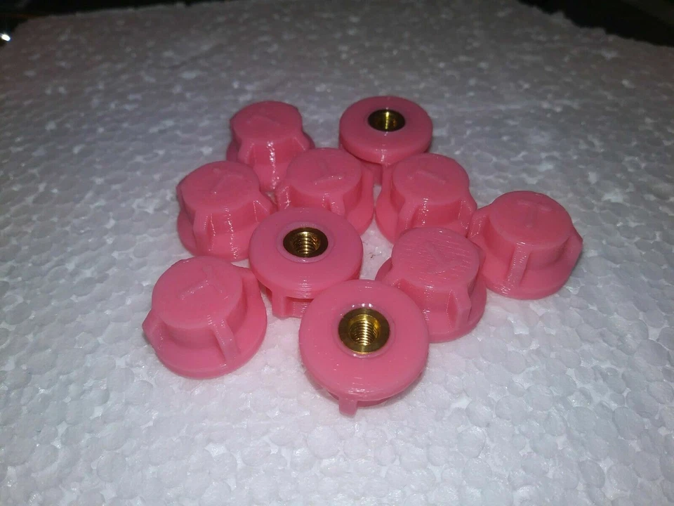 12 PACK Pro-Line Compatible Body Mount Thumb Screw Nuts RC 3D Print W/  4 Studs  - Image 1 of 4