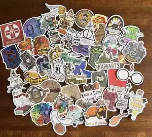 HARRY POTTER 50 Piece Waterproof Vinyl Stickers Decals Water Bottle Laptop Party - Picture 1 of 3