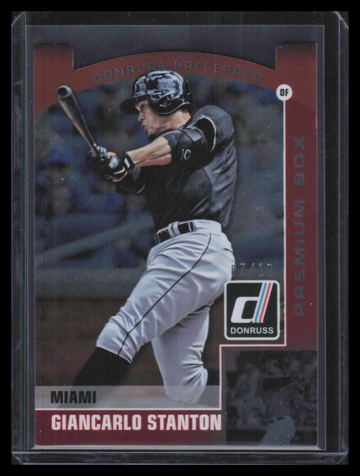 2015 Donruss Preferred Cut to the Chase Red 25 Giancarlo Stanton 7/10 - Image 1 of 2