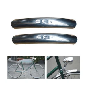 1 Pair Road Bike Mudguards 700c 27'' Bicycle Cycling Front & Rear Fenders Silver - Picture 1 of 7