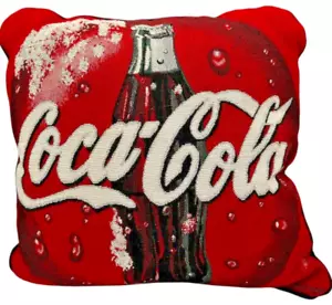VTG Coca-Cola Coke Bottle Bubbles Tapestry 15 inch Throw Pillow - Picture 1 of 5