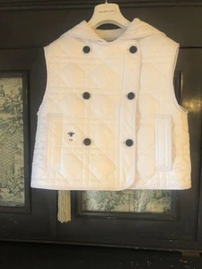 Gebrauchte Christian Dior Weste Jacke Outer Cannage ärmellose Weste Größe 36 weiß - Bild 1 von 10