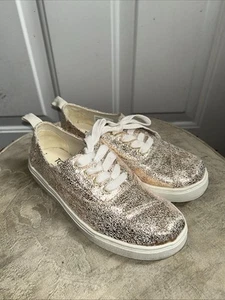 new Toms GIRLS Cordones Cupsole golden sneakers US Size 5Y - Picture 1 of 12