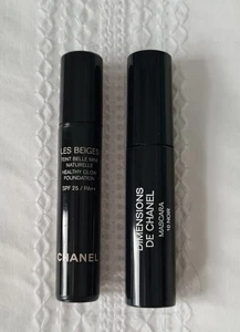 *NEW* COCO CHANEL BEIGE HEALTHY GLOW FOUNDATION PLUS DIMENSIONS BLACK MASCARA - Picture 1 of 2