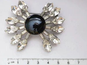 Prachtvolle alte Brosche, Juwelenimitation aus den 60er Jahren - Bild 1 von 2