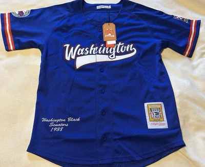 NUEVO CON ETIQUETAS Washington Negro Senadores Liga Negra Camiseta de Béisbol Tocado Para Hombres Mediano Foto 1 de 4