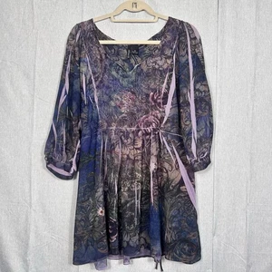 Top donna a strati New Directions taglie forti 2X multicolore impreziosito pizzo (L) - Foto 1 di 10