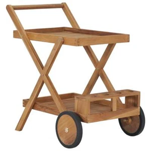 NNEVL Tea Trolley Solid Teak Wood - Picture 1 of 7