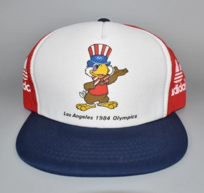 Vintage Los Angeles 1984 Olympics adidas YOUTH Trucker Snapback Cap Hat - Image 1 of 4