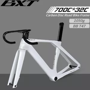 BXT Carbon Fiber Road Bike Frameset Disc Brake Carbon Road Frame Ultralight - Picture 1 of 32