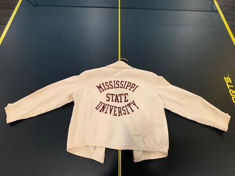 Vintage C 1950 Mississippi State University Bulldog School Sports Jacket Scarce Cover
