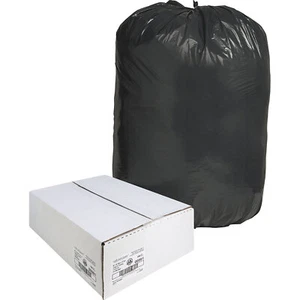 Nature Saver Recycled Black Trash Bags, 60 Gallon, Box of 100 - Picture 1 of 1