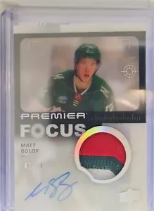 Matt Boldy Premier Focus Patch 3 colori Auto /50 2023-24 - Foto 1 di 2