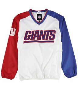 G-III Sports Mens New York Giants Windbreaker Jacket, White, Large